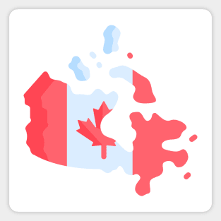 Canada Day Flag Map Magnet